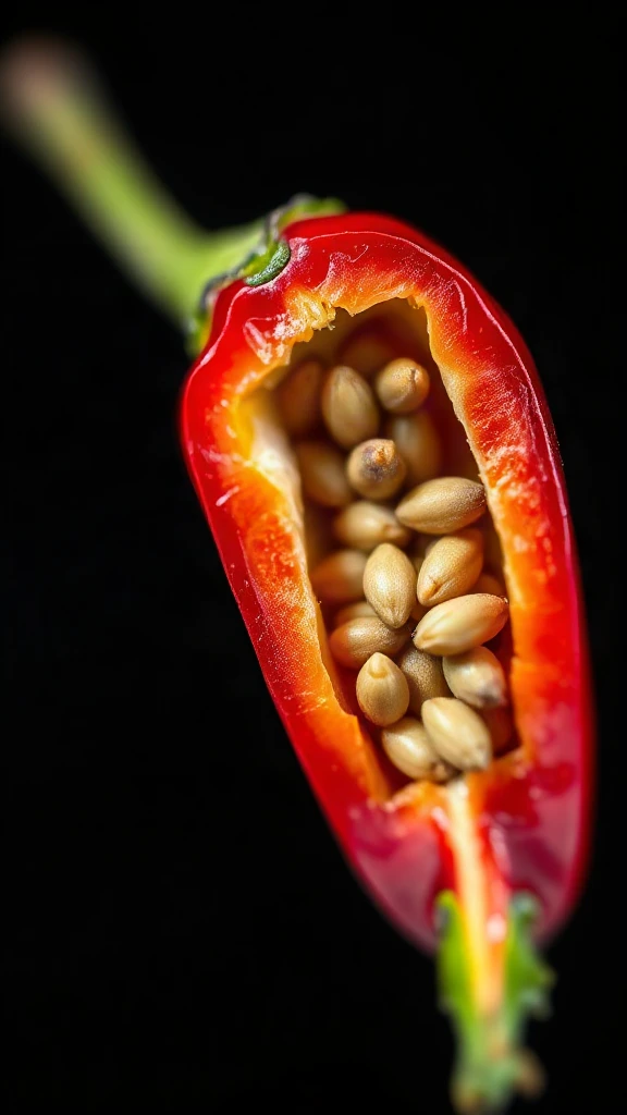 Chili Seeds Macro Studio