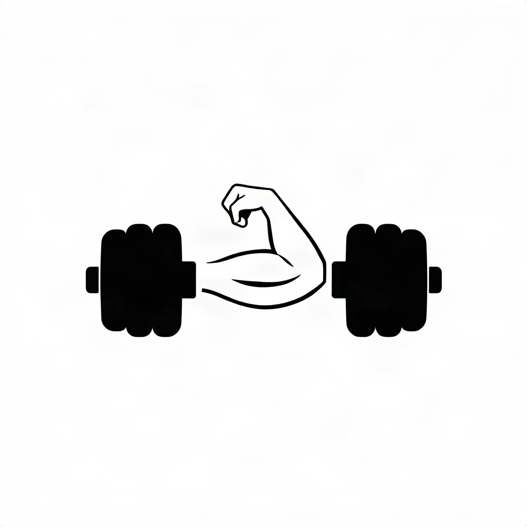 Negative Space Dumbbell Logo