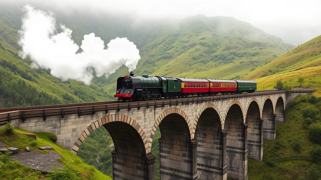 Steam Train Mountain Bridge