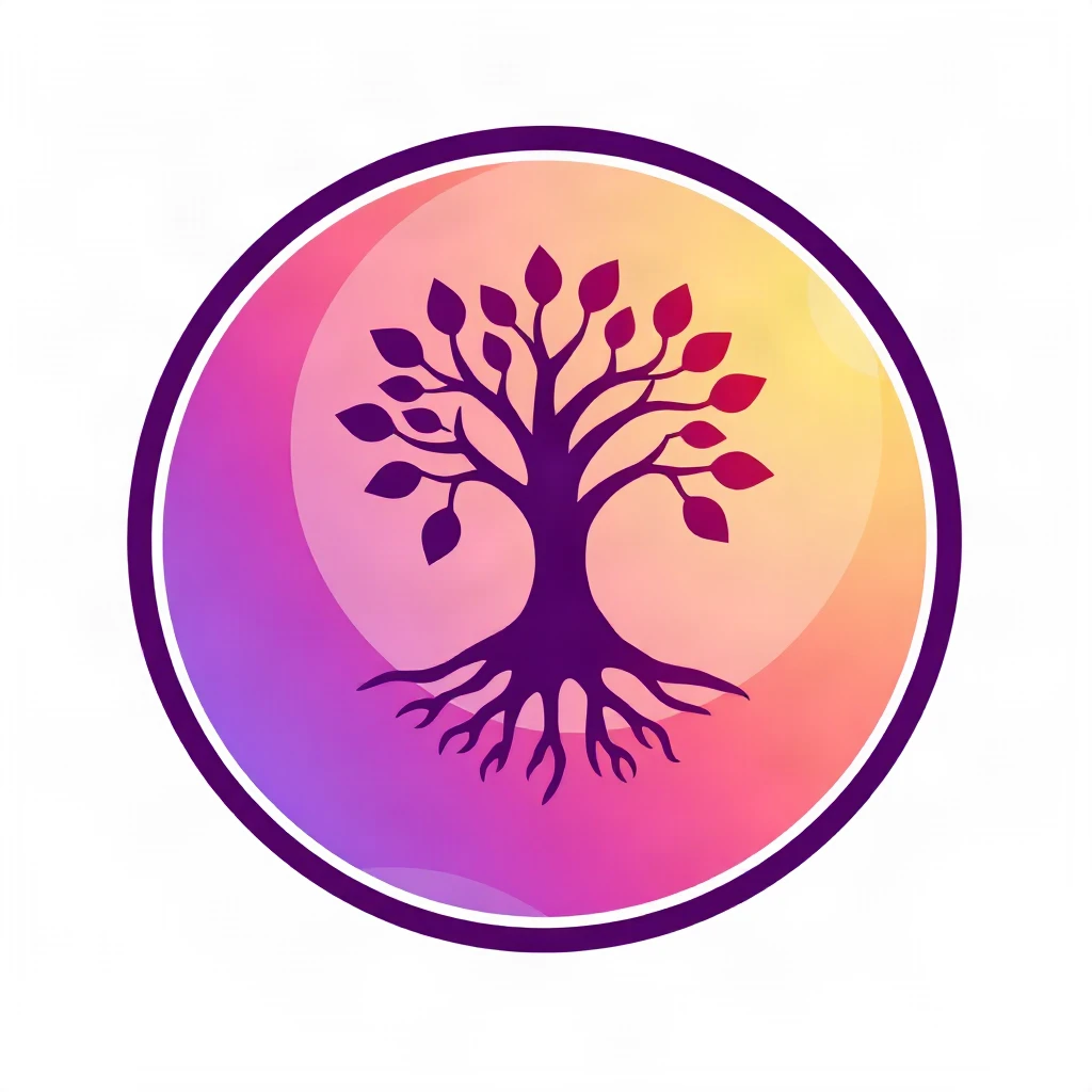 Gradient Modern Tree Circle Logo