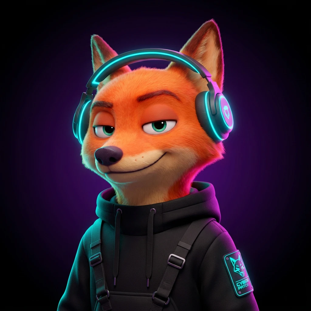 Cyber Fox Gamer Avatar