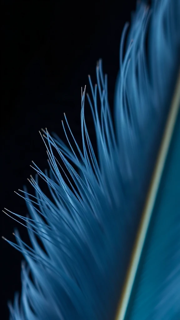 Bird Feather Barbs Macro Studio