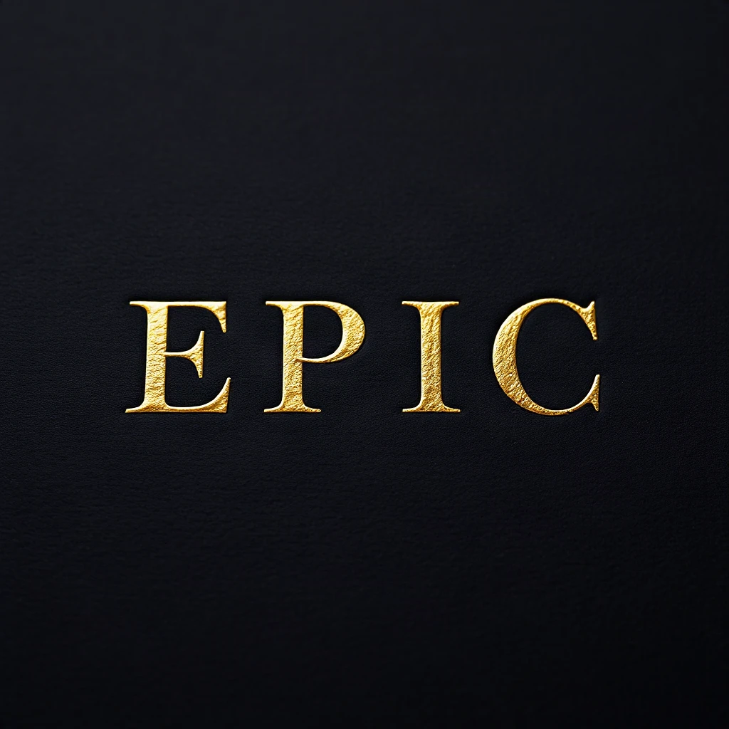 Gold Foil Epic Typography