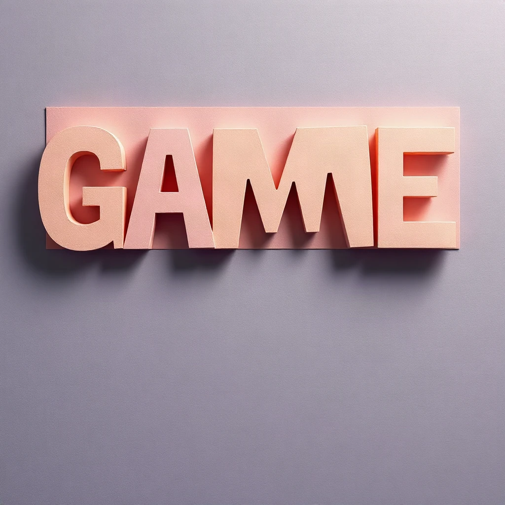 Paper Cut Game Typography