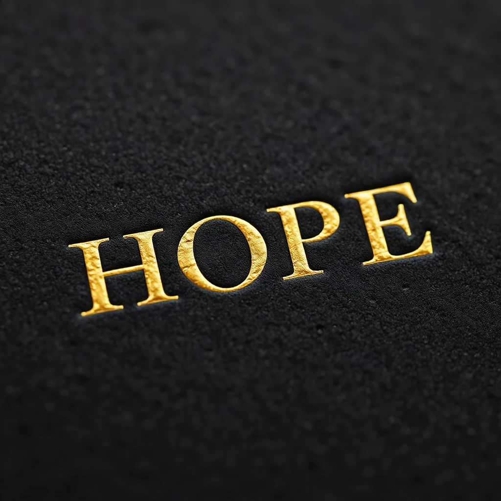 Gold Foil Hope Typography