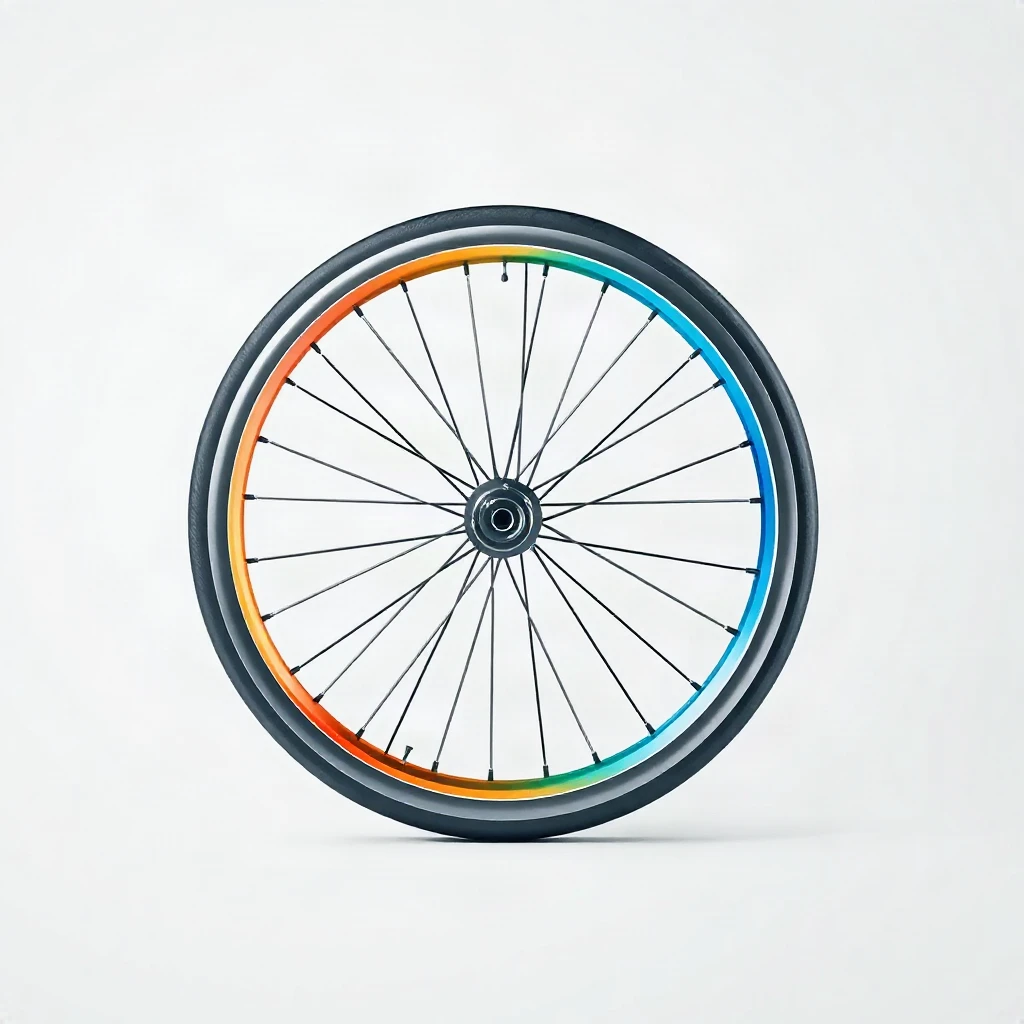 3D Glossy Bike Wheel Logo
