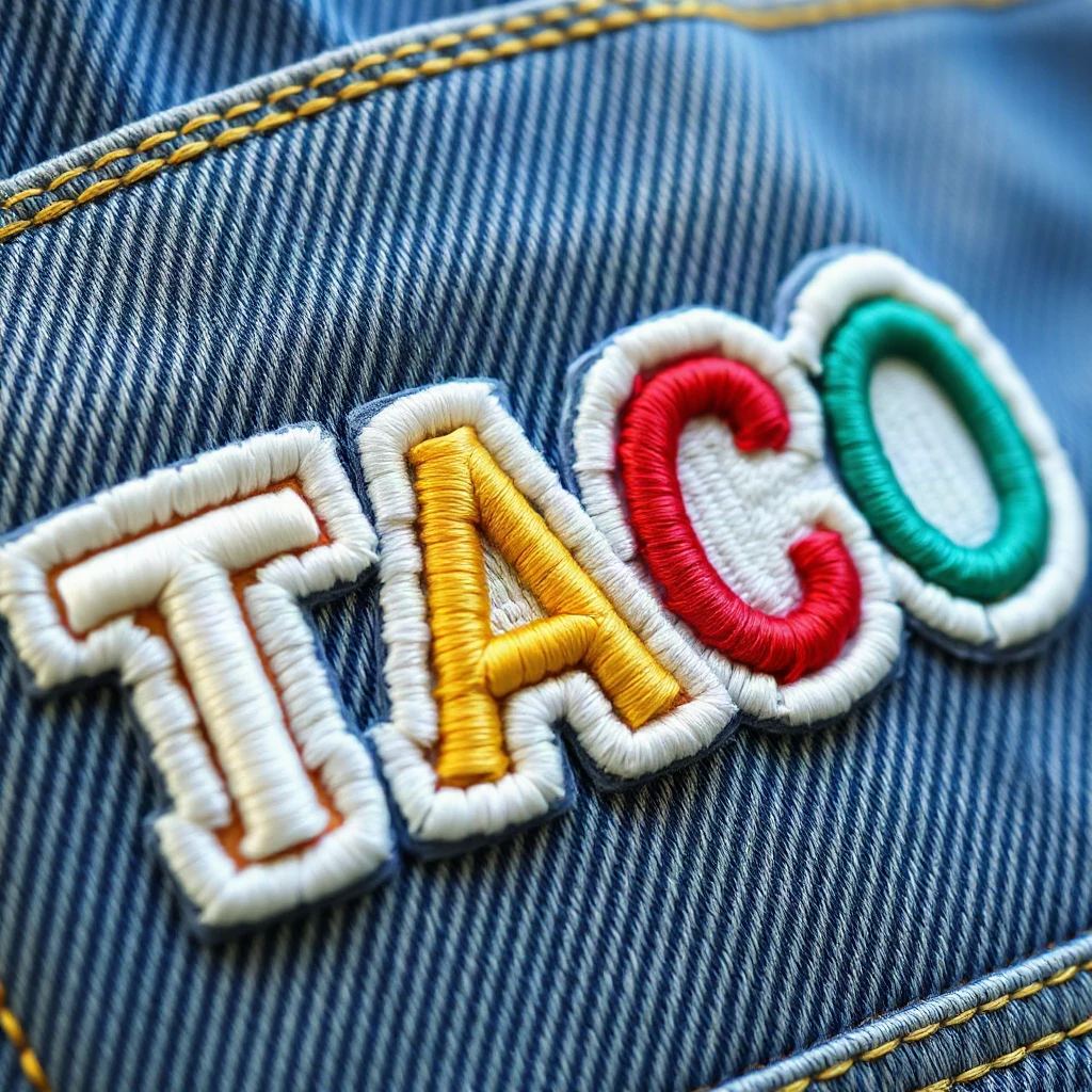Embroidered Patch Taco Typography