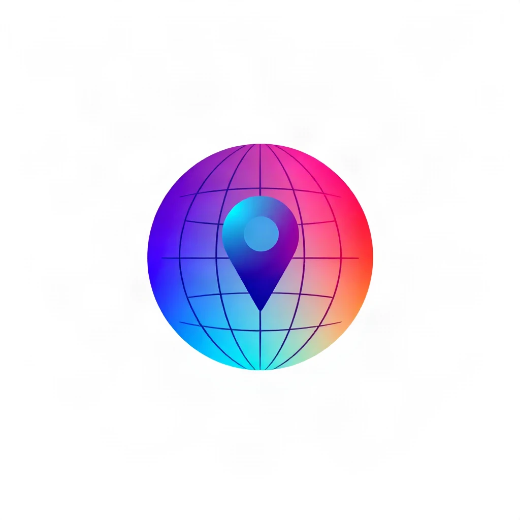 Gradient Modern Globe Pin Logo