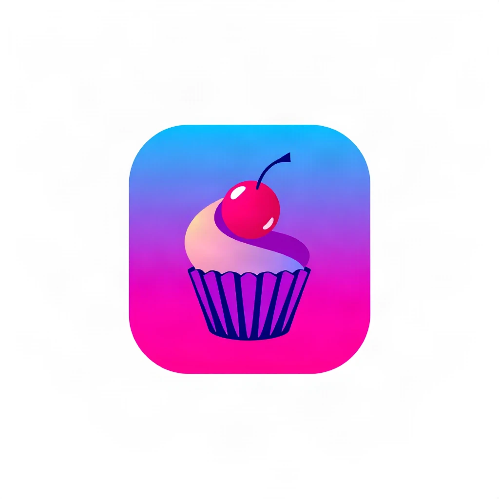 Gradient Modern Cupcake Logo