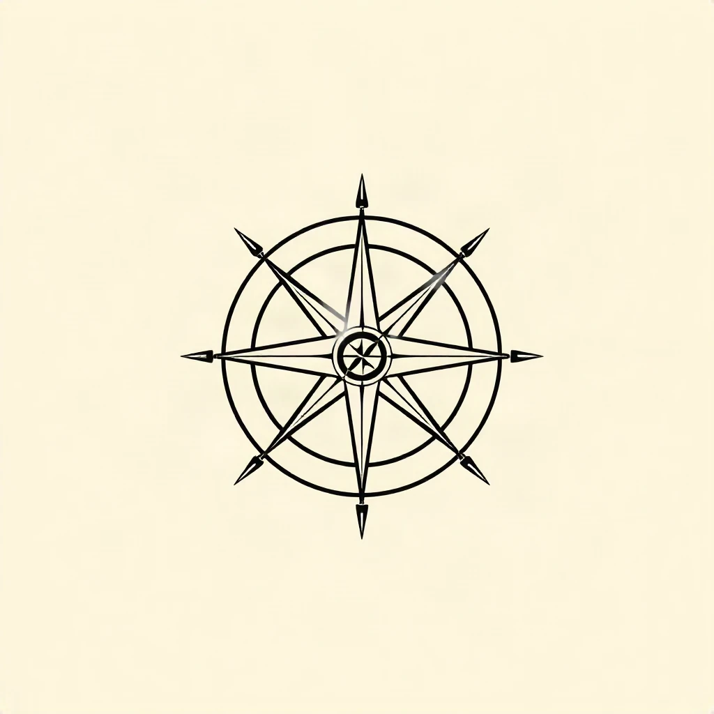 Line Art Compass Logo