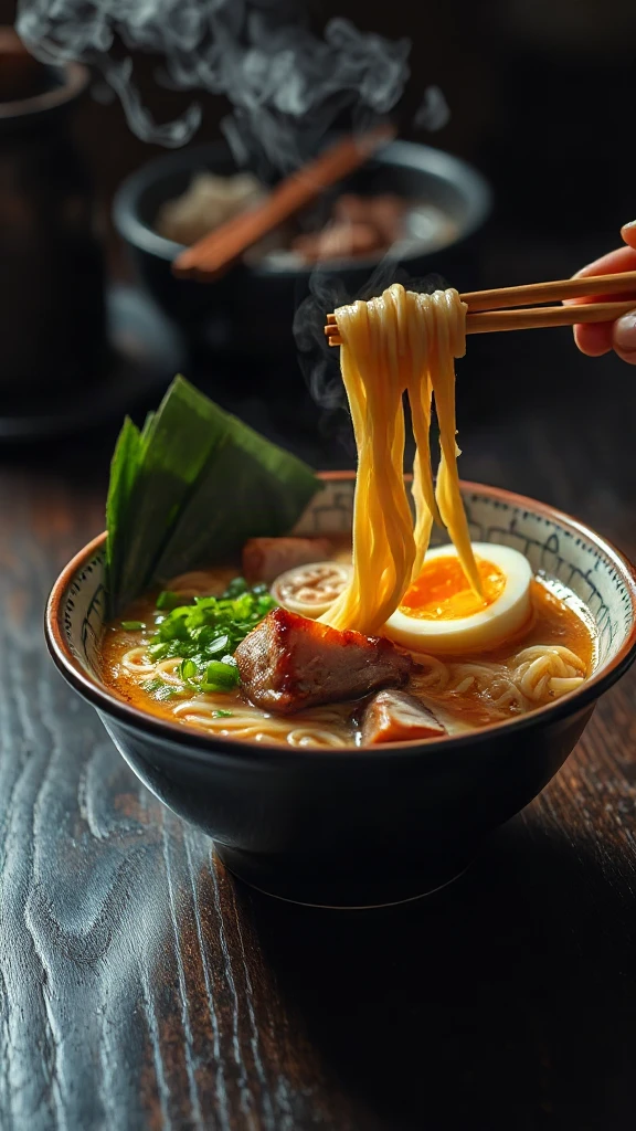 Ramen Steam Close-Up