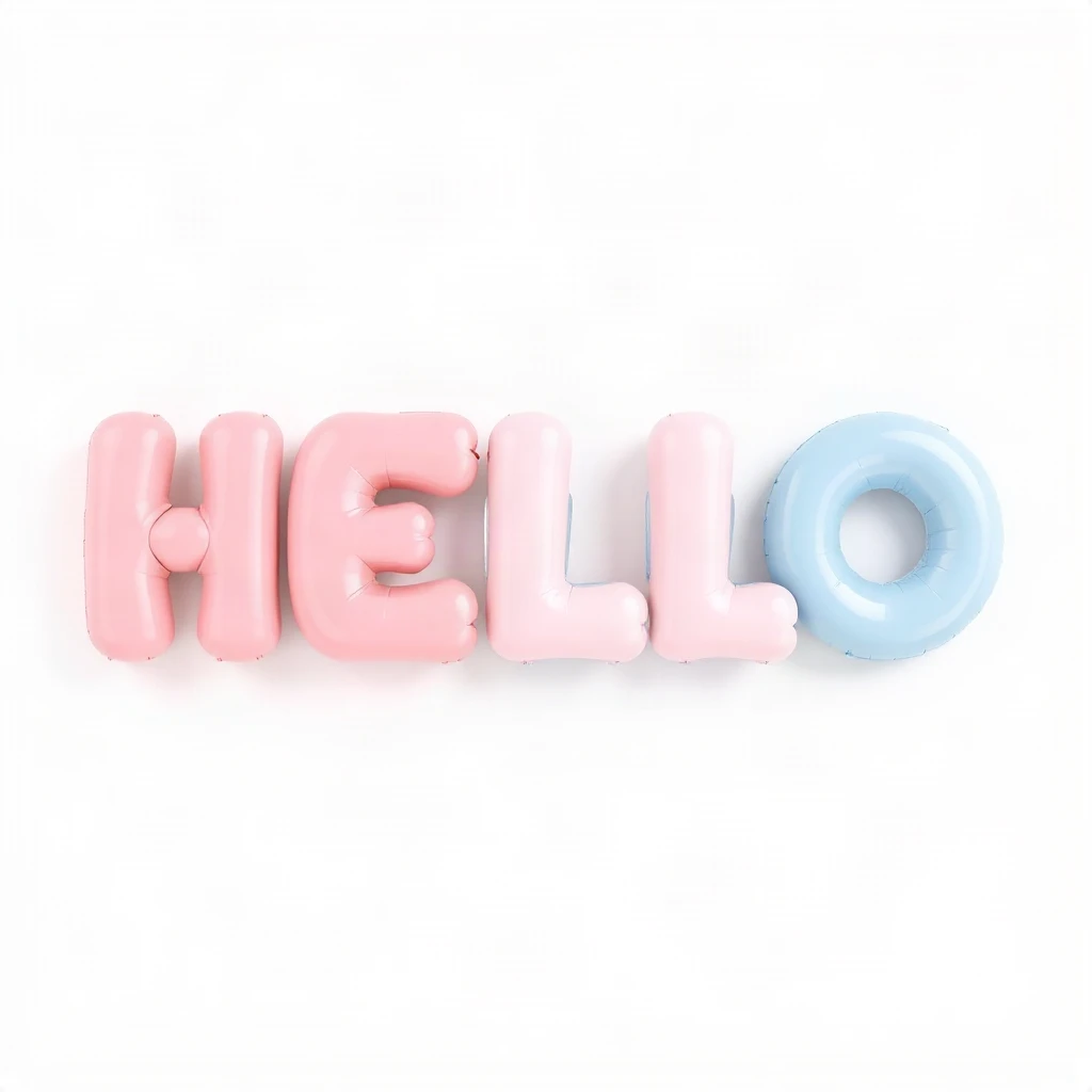 Bold 3D Word HELLO