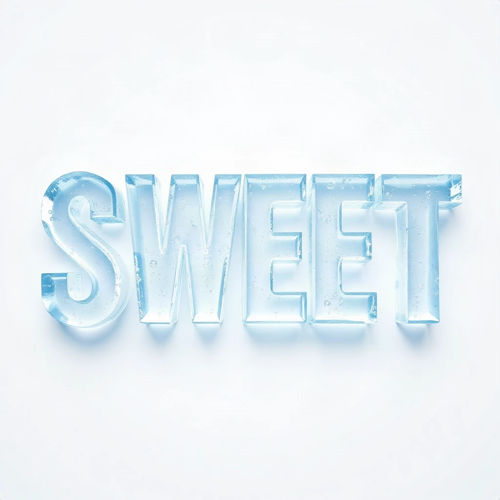 Ice Letters Sweet Typography