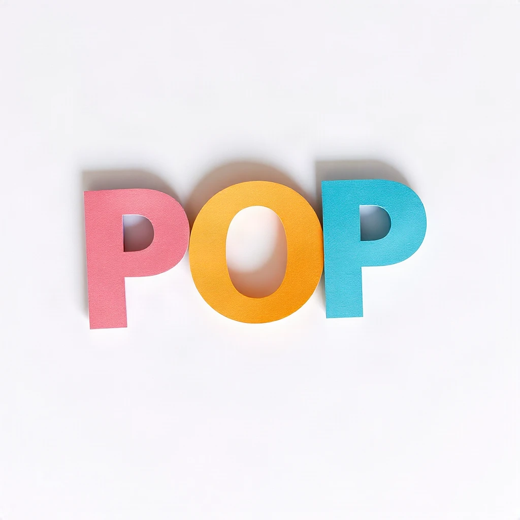 Paper Cut Pop Typography