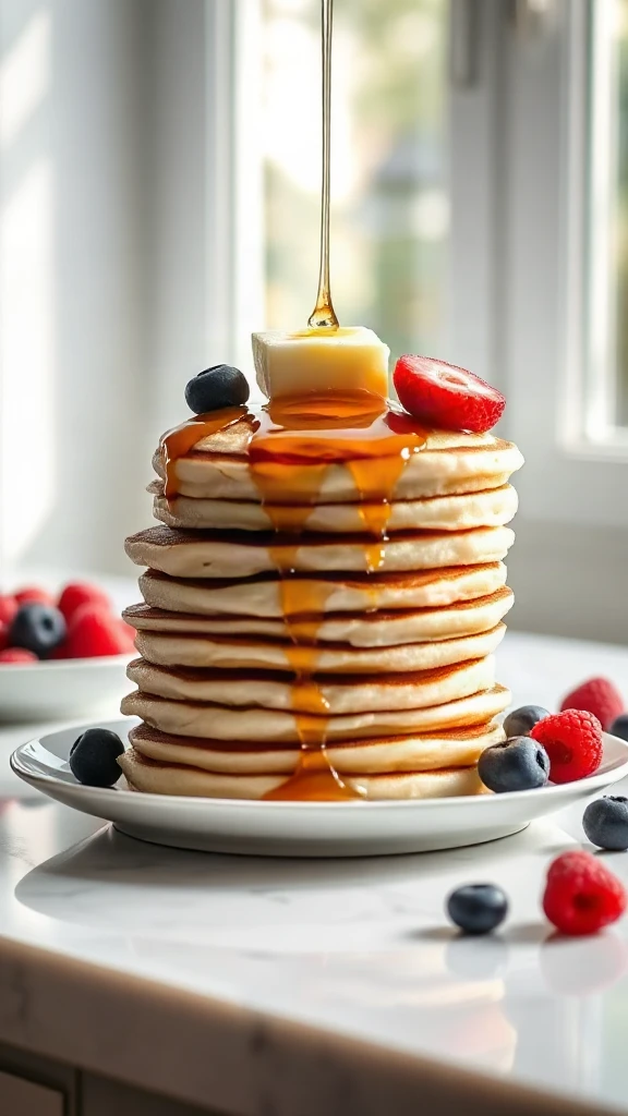 Stacked Pancake Breakfast