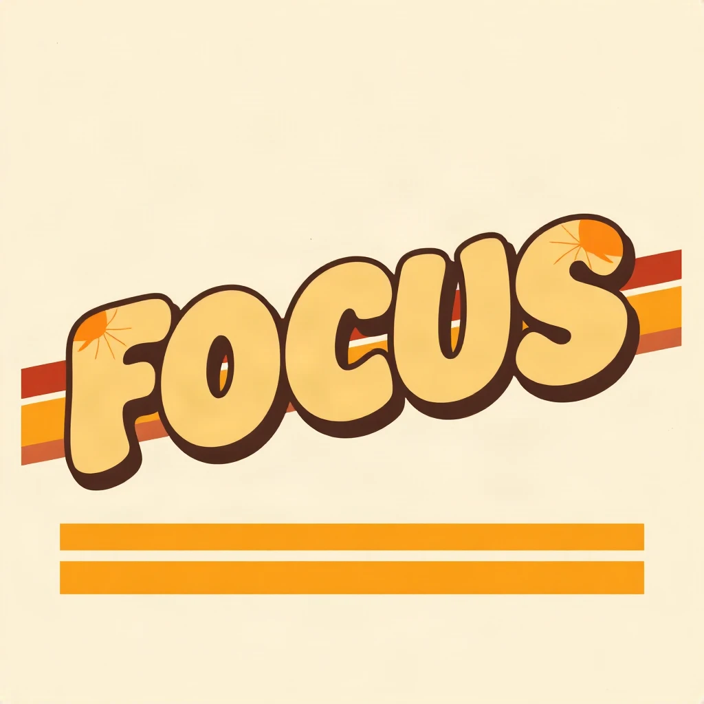Retro 70s Focus Typography