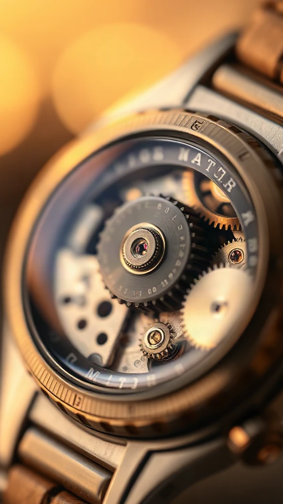 Watch Gears Macro Golden