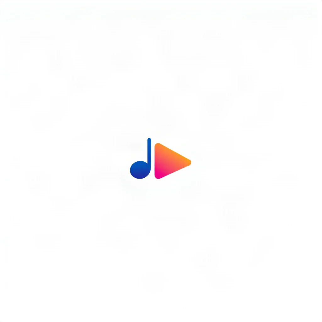 Flat Minimal Music Note Play Logo