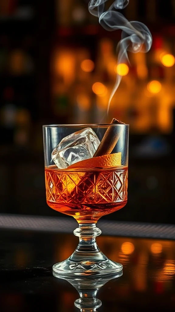 Smoky Old Fashioned Cocktail