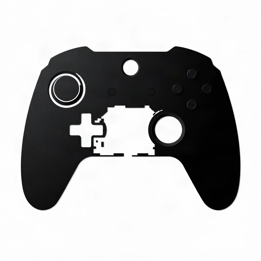 Negative Space Game Pad Logo