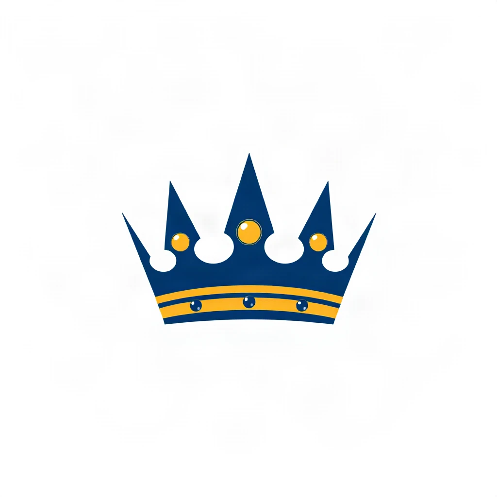 Flat Minimal Crown Simple Logo