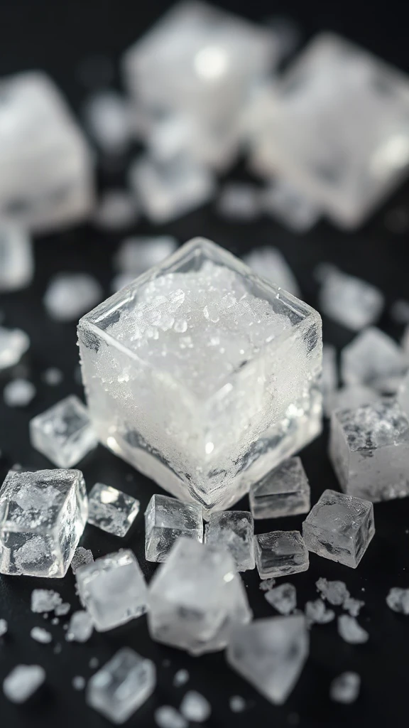 Salt Crystals Macro Studio