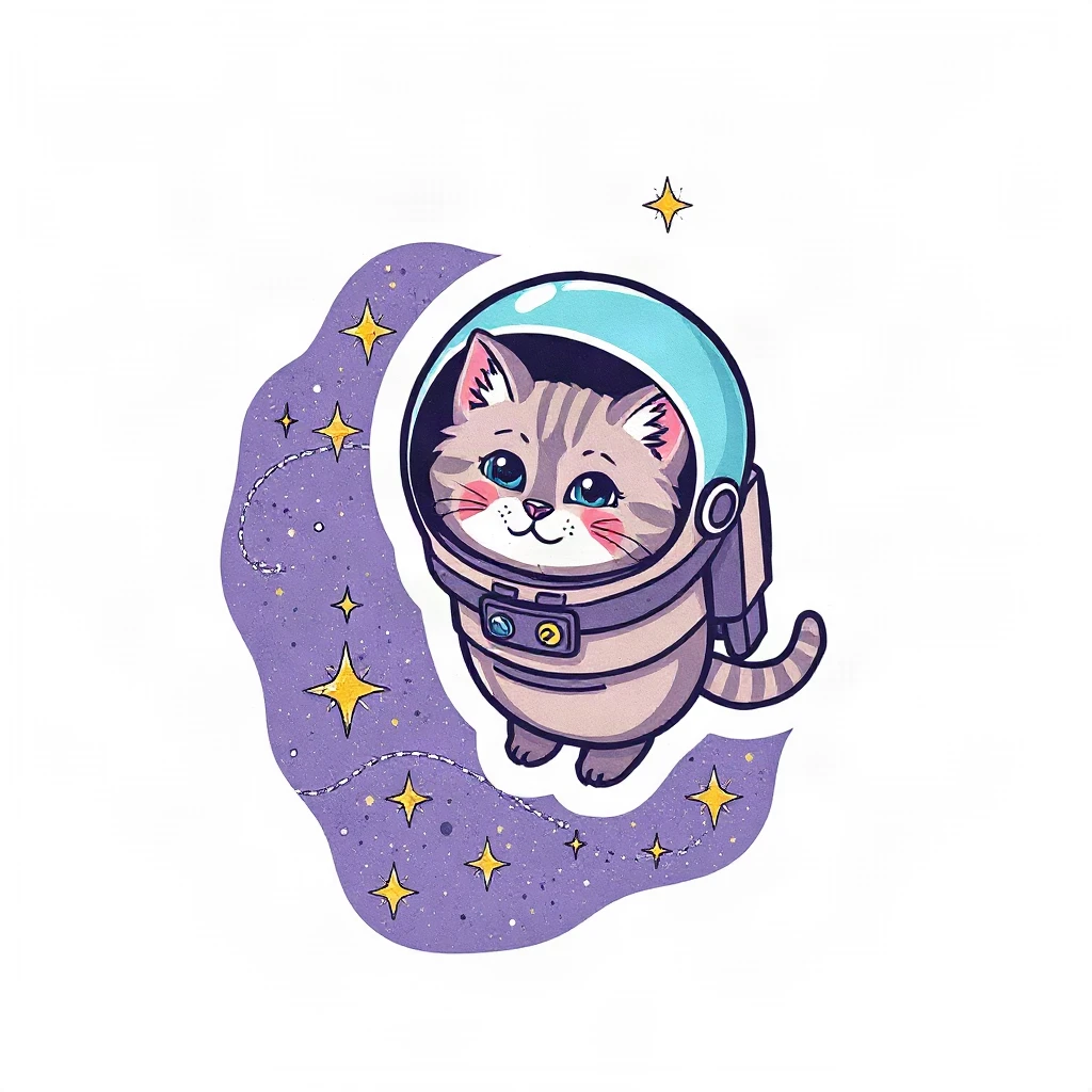 Space Cat Sticker