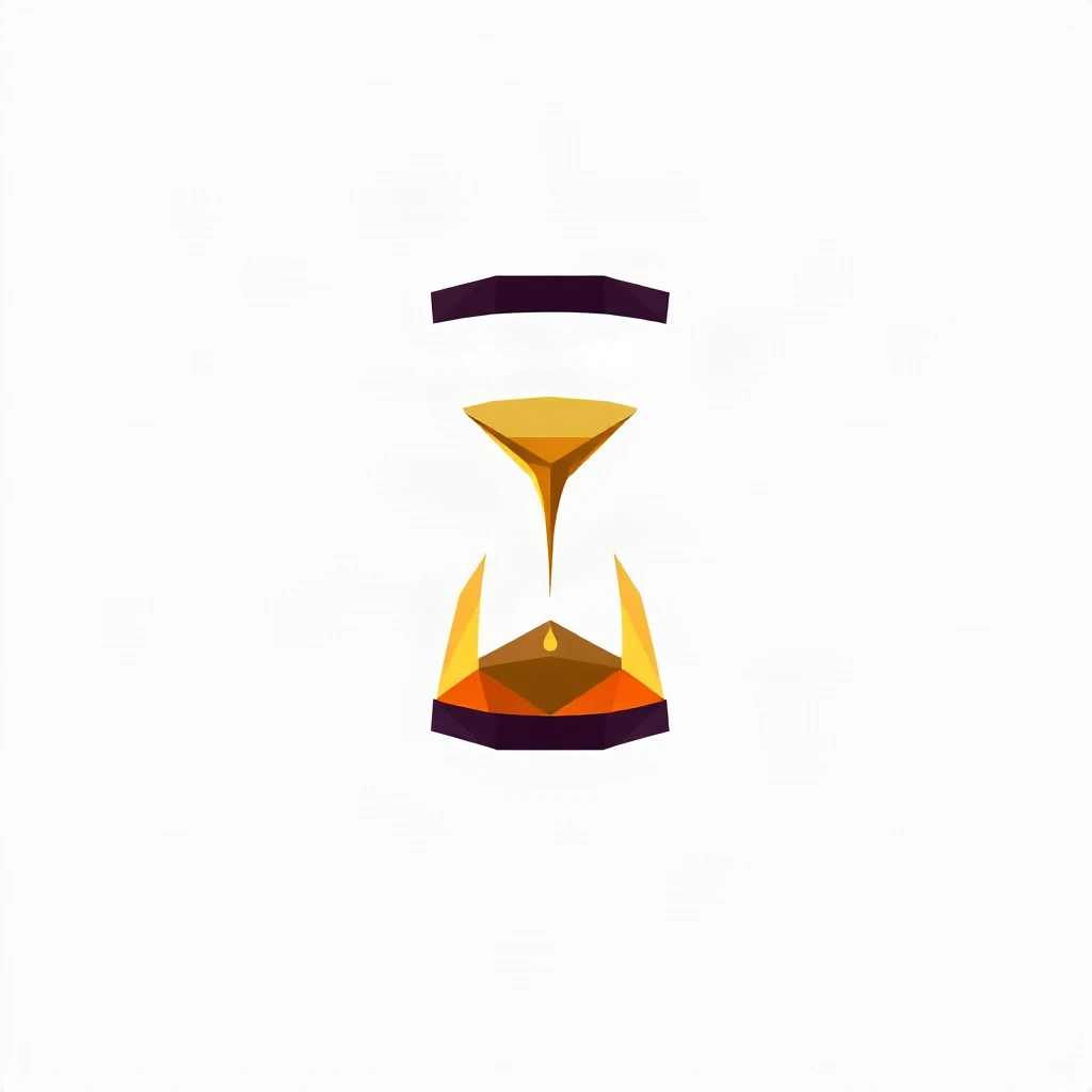Geometric Low Poly Hourglass Logo