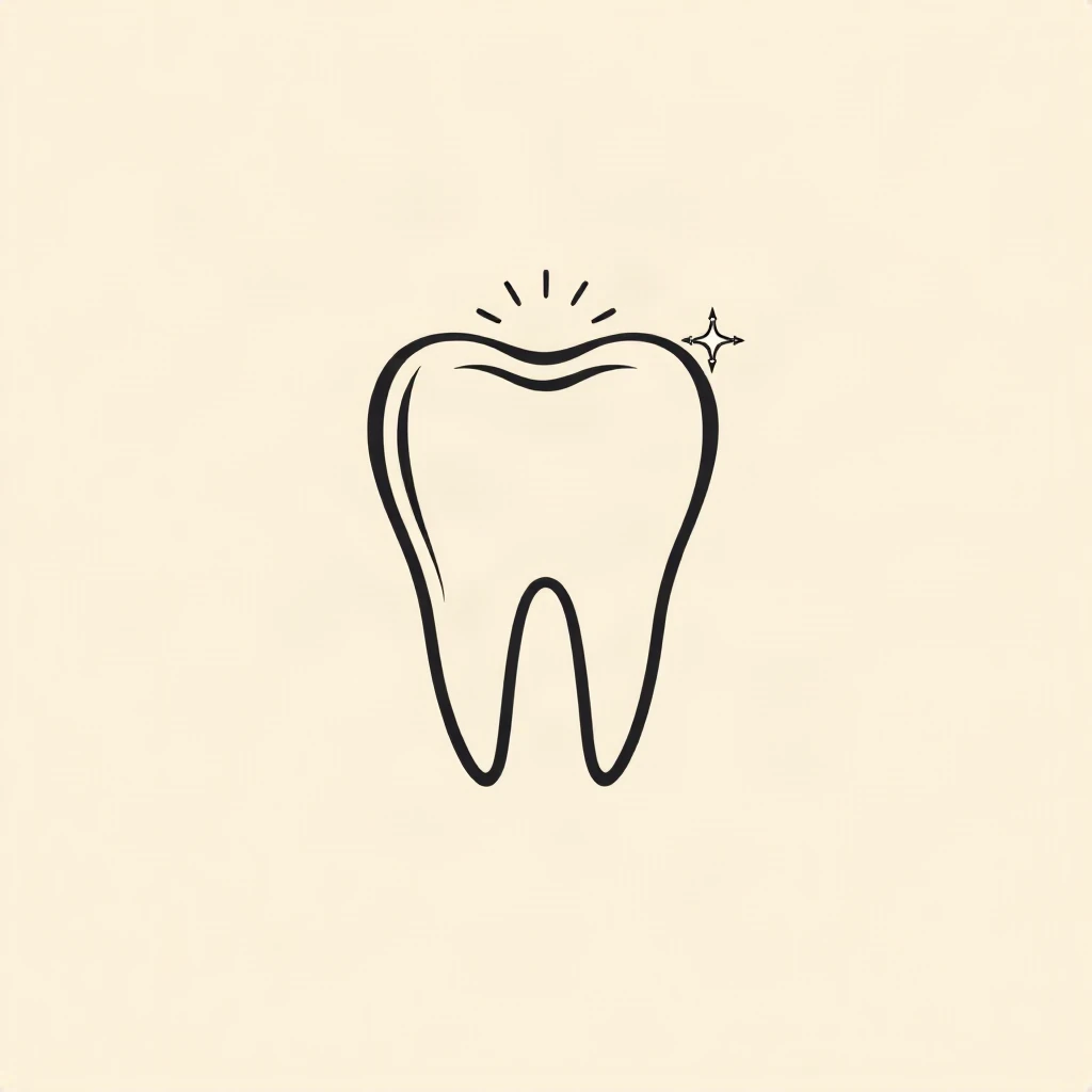 Line Art Tooth Smile Logo