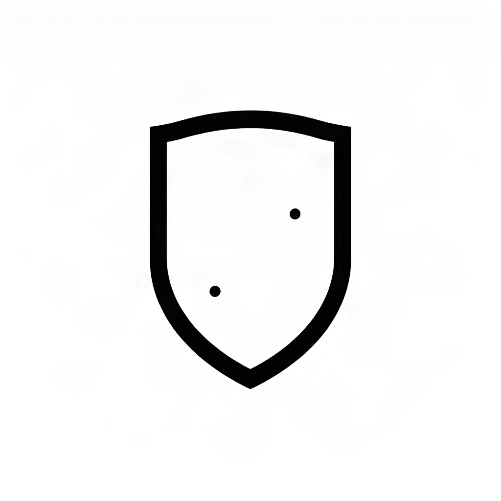 Negative Space Shield Logo