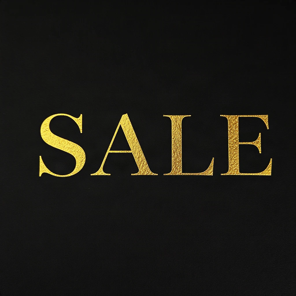 Gold Foil Sale Typography