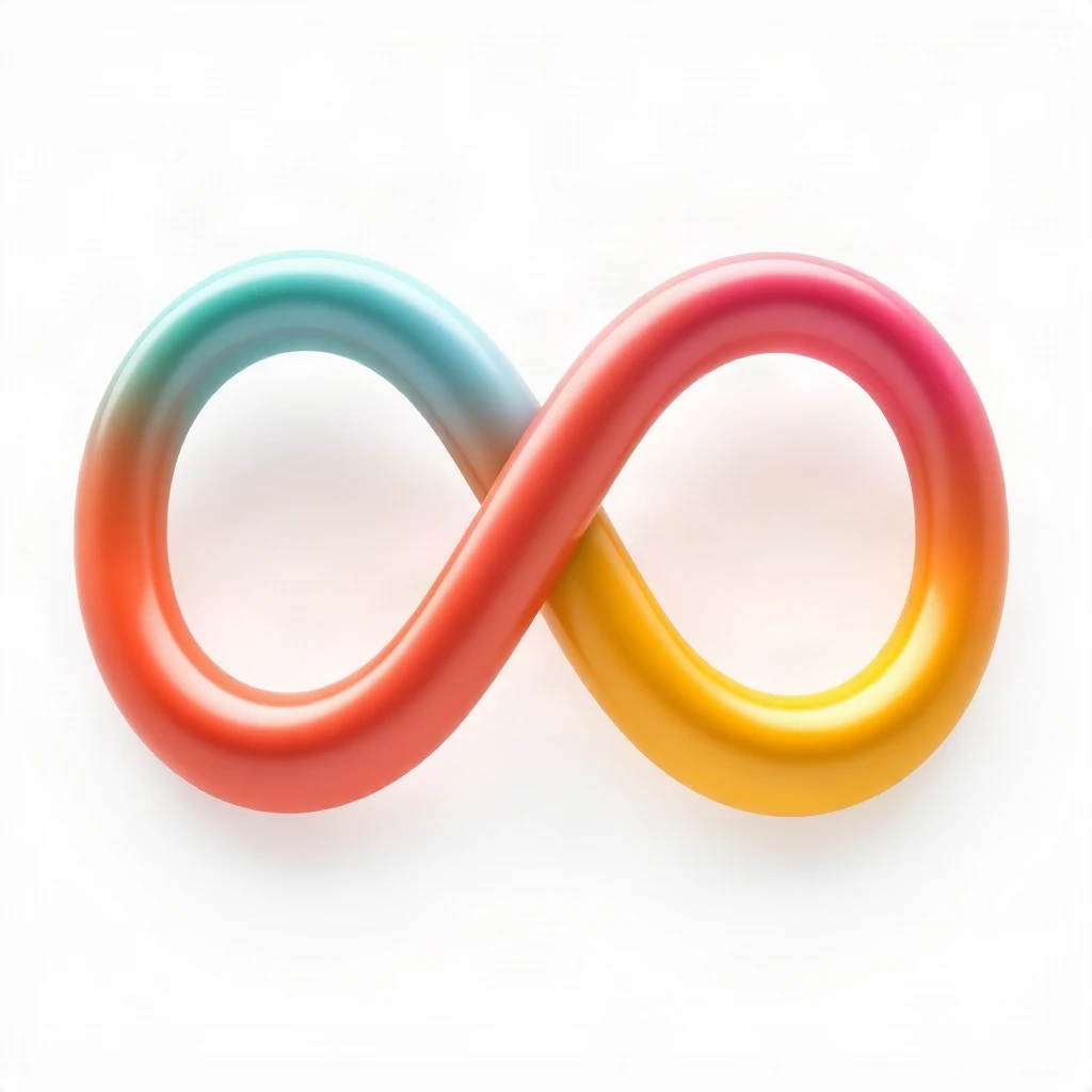 3D Glossy Infinity Loop Logo