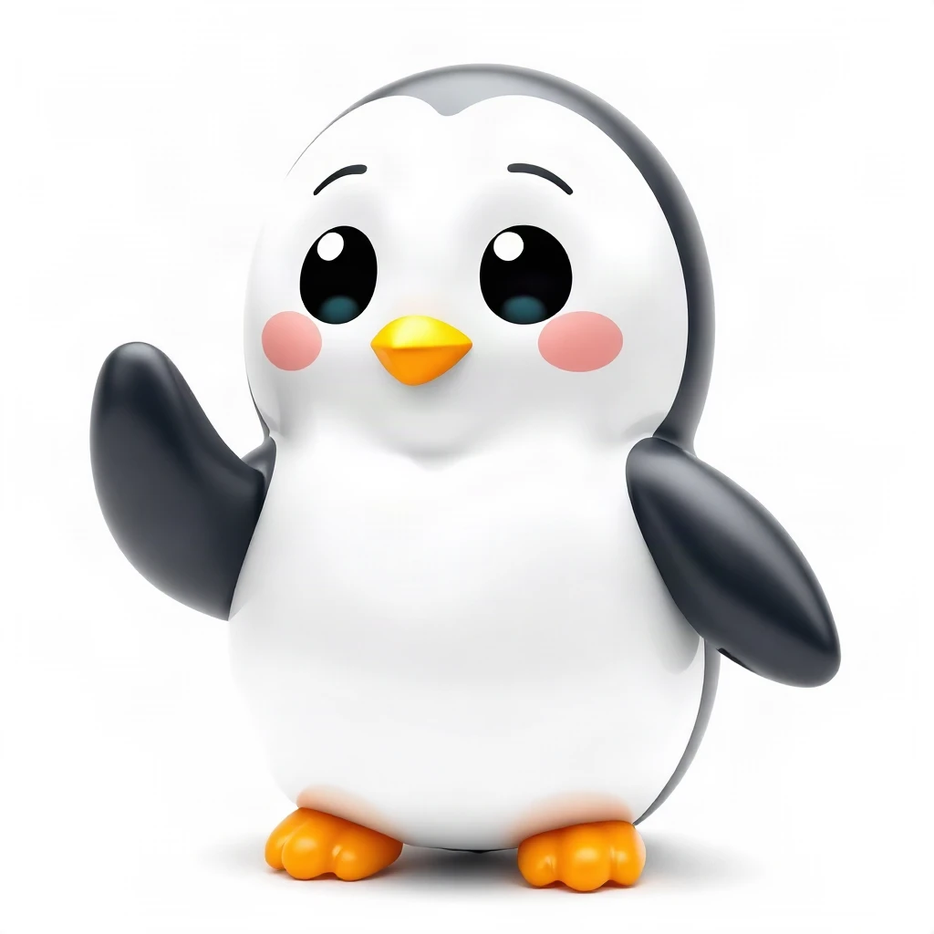 Penguin Wave Emoji