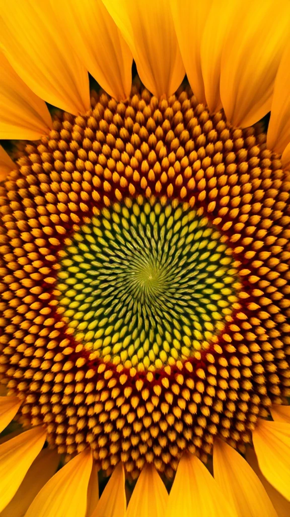 Sunflower Center Macro Golden