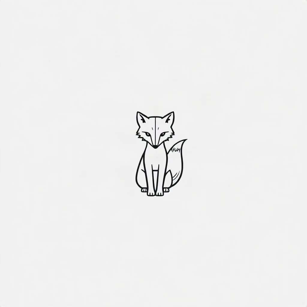 Minimalist Fox Tattoo