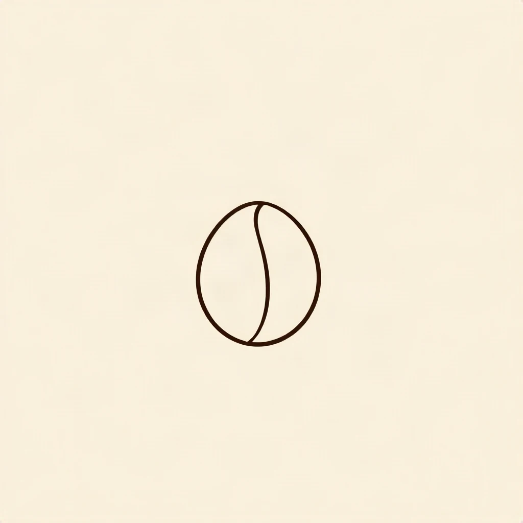 Line Art Coffee Bean Logo