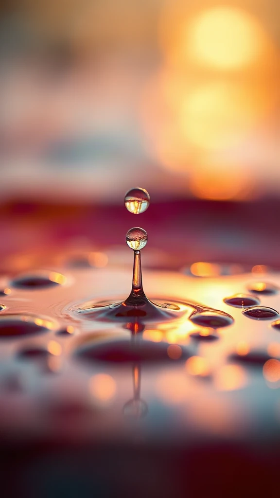 Oil And Water Macro Golden