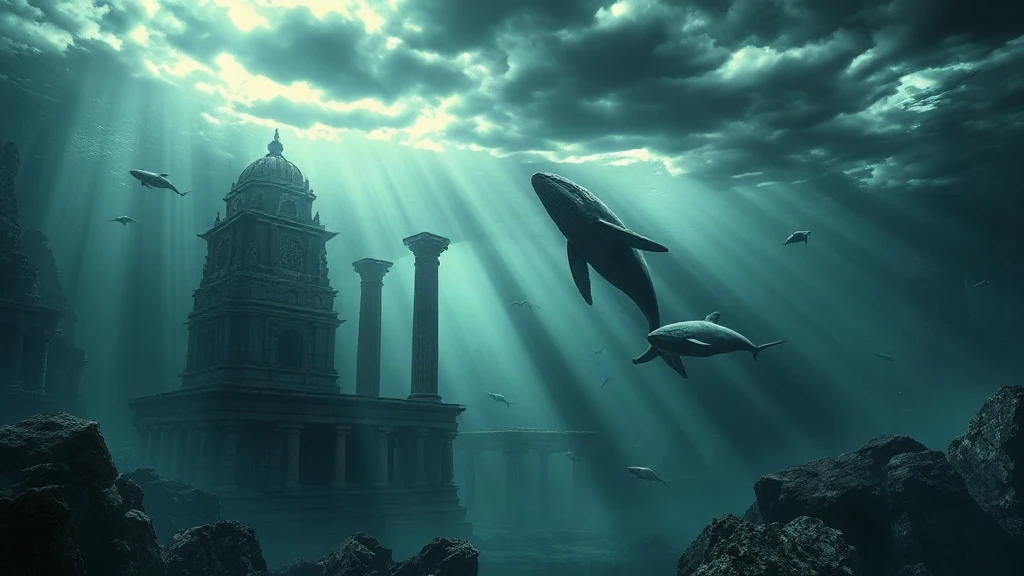 Underwater Temple With Shafts Of Matte Painting