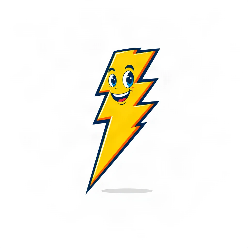 Mascot Lightning Bolt Logo