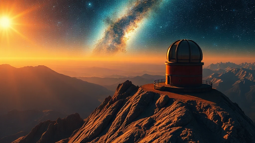 Celestial Observatory On A Mountain Matte Painting