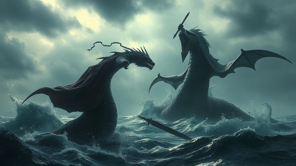Battle Between A Knight And Matte Painting