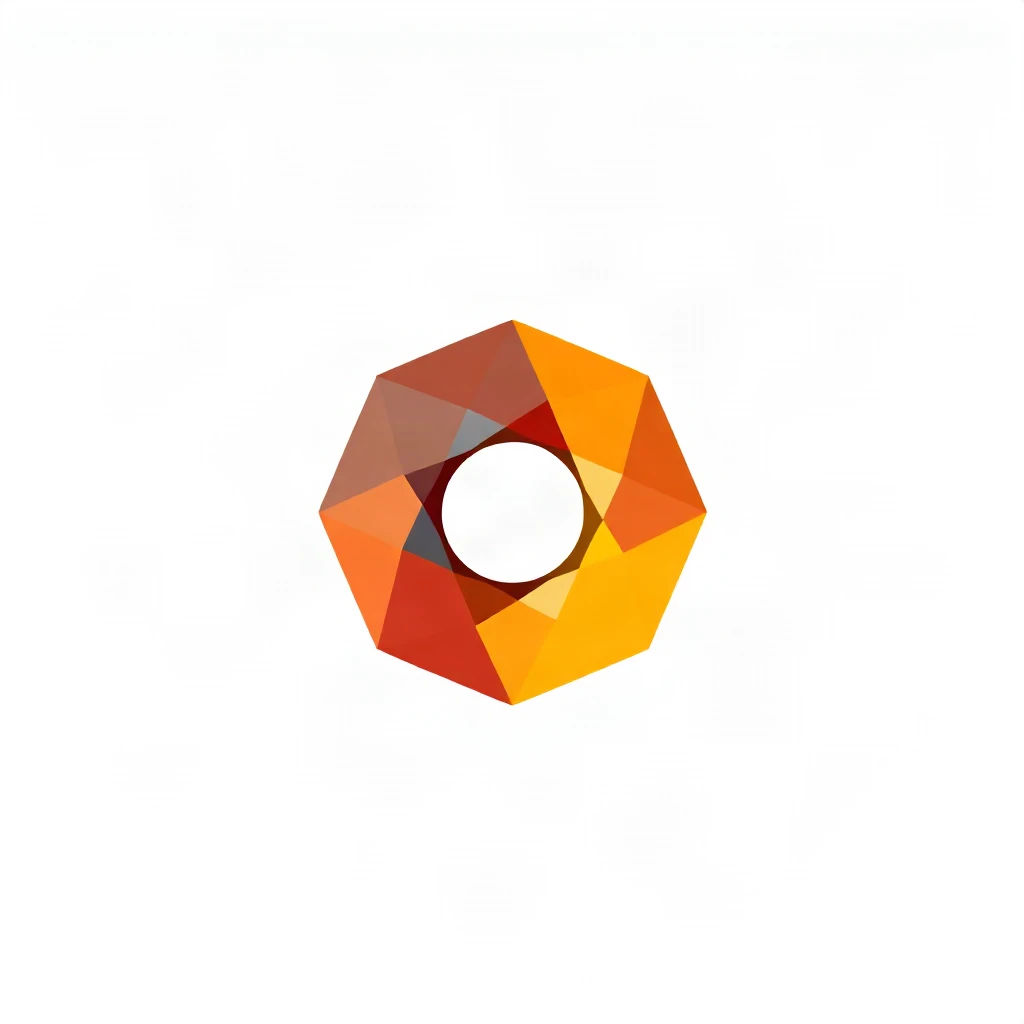 Geometric Low Poly Camera Aperture Logo