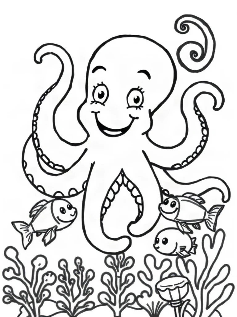 Underwater Friends Coloring