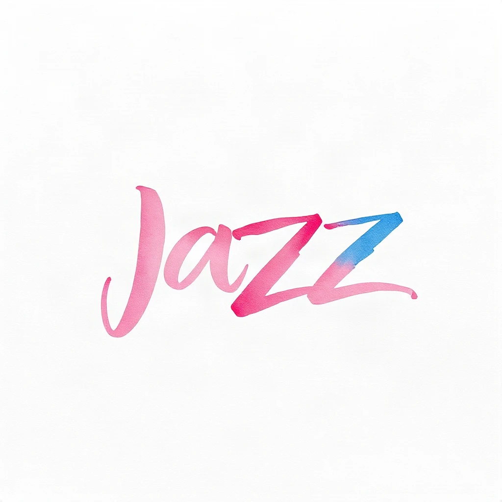 Watercolor Lettering Jazz Typography