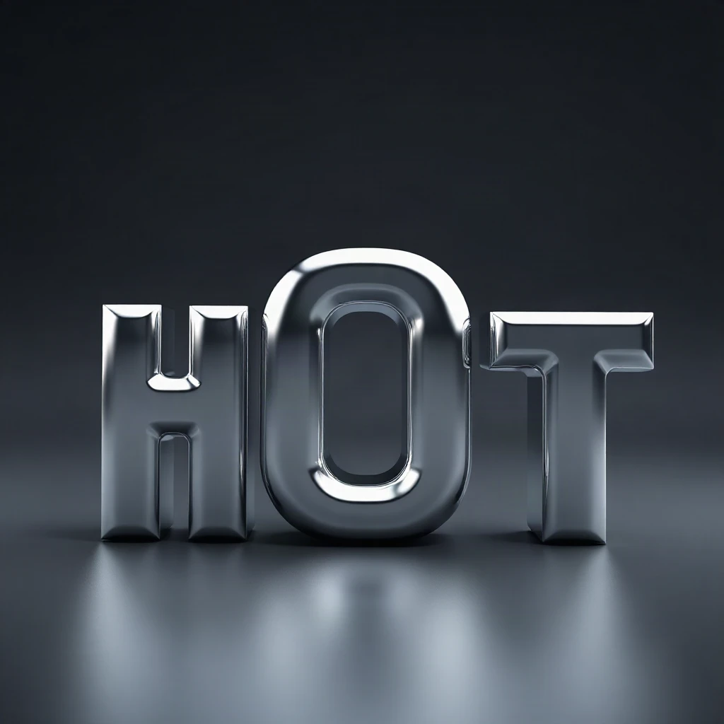 Chrome 3D Hot Typography
