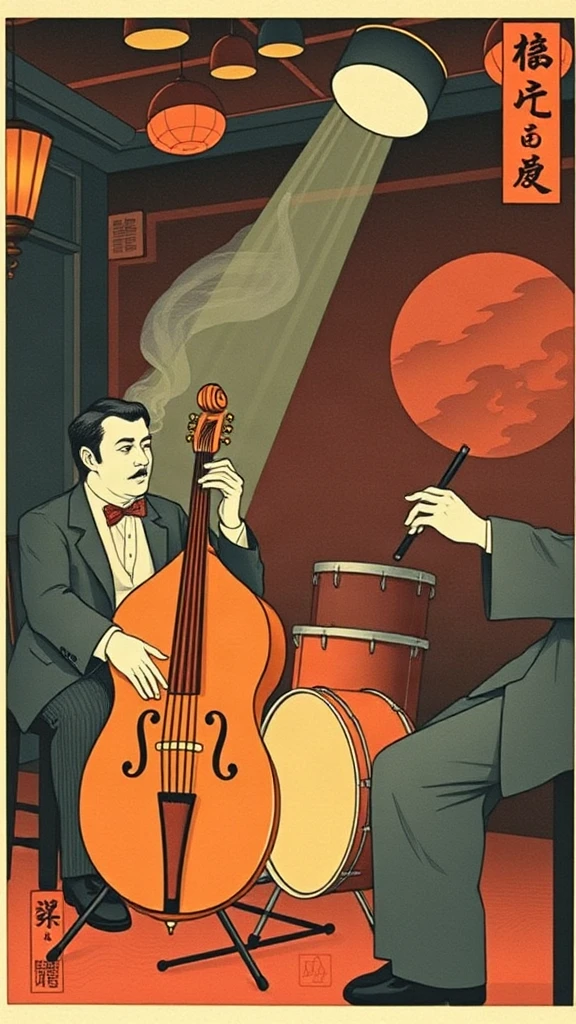 Jazz Trio In A Ukiyo-e