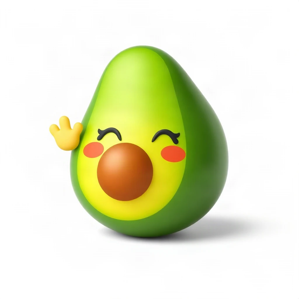 Happy Avocado Emoji
