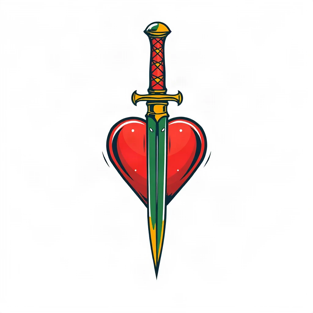 Traditional Dagger Tattoo