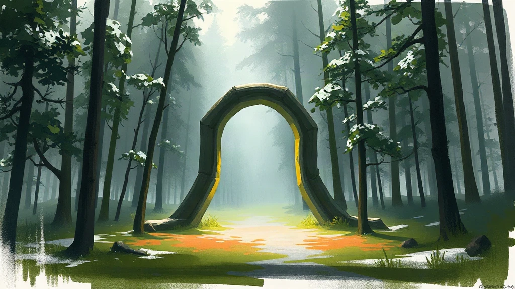 Magical Portal Opening In A Painterly Sketch