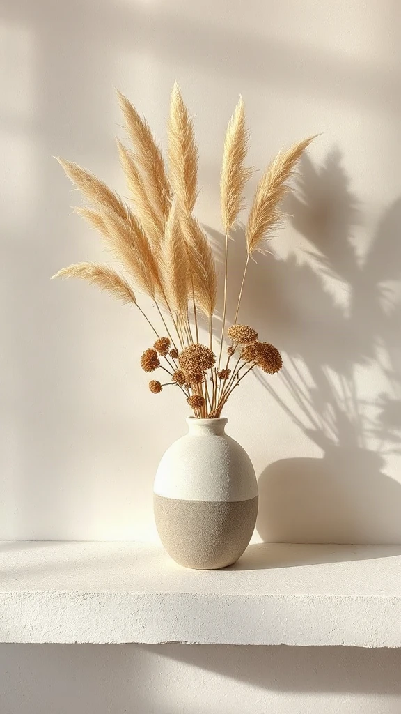 Dried Flowers Ceramic Vase